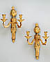 A pair of Louis XVI gilt bronze wall lights
